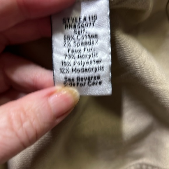 CAbi Nanook Faux Fur Trim Jacket Tan - Picture 7 of 9